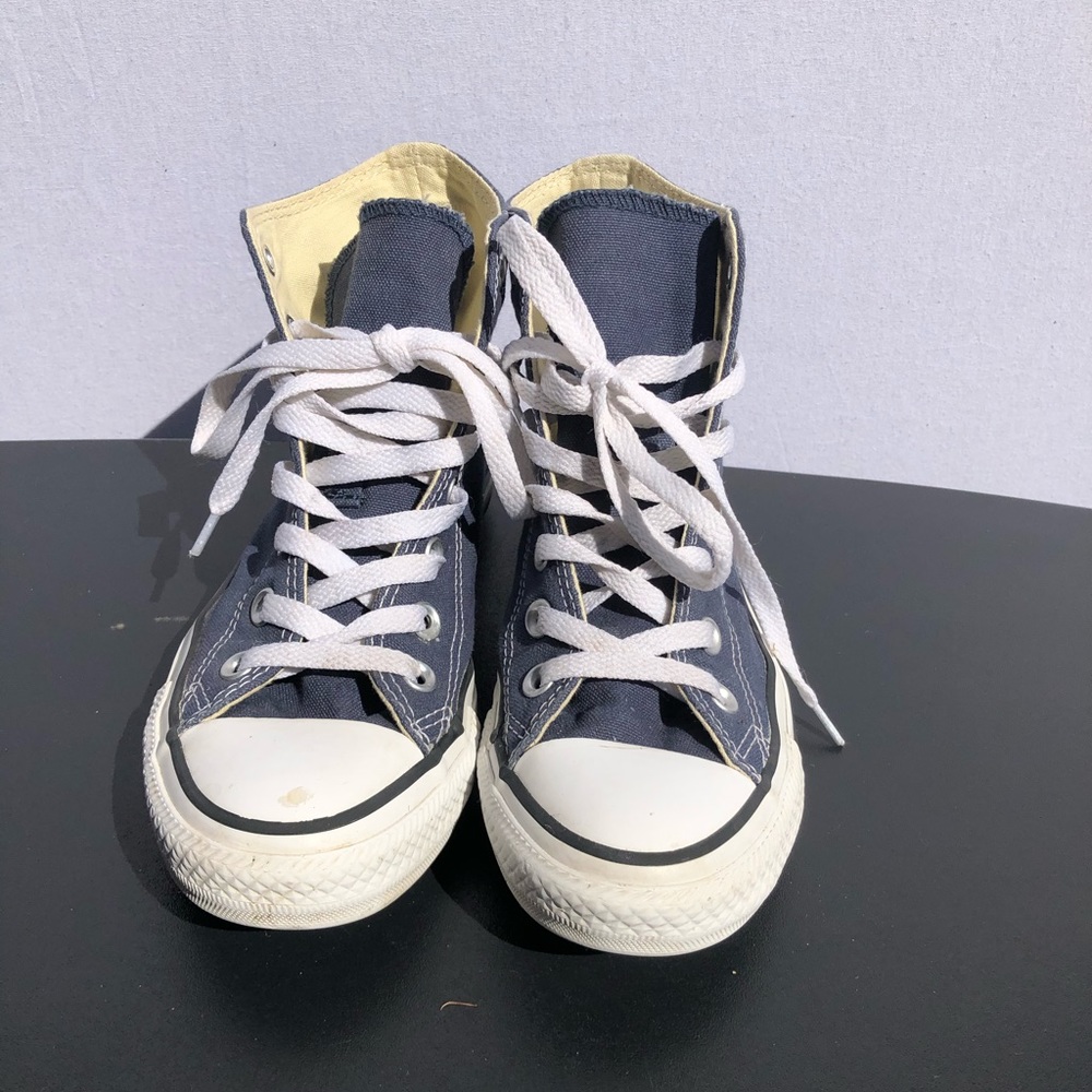 Navy Blue High Top Converse Sneaker